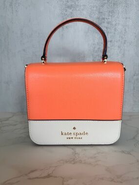 Kate Spade Purse - Color blocked in Peach, Green and White